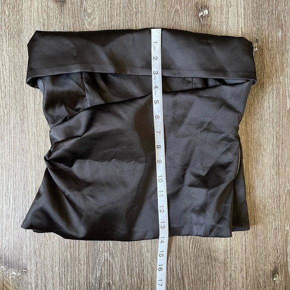 Zara Black Strapless Satin Top - Picture 5 of 5